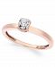 Diamond Solitaire Side Heart Promise Ring (1/10 ct. t. w. ) in 10k Rose Gold