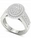 Diamond Oval Cluster Composite Ring (1 ct. t. w. ) in 14k White Gold