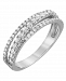 Diamond Crossover Three Row Band (5/8 ct. t. w. ) in 14k White Gold