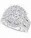 TruMiracle Diamond Halo Cluster Engagement Ring (3 ct. t. w. ) in 10k White Gold