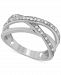 Diamond Multirow Crossover Ring (1/6 ct. t. w. ) in Sterling Silver