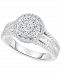 TruMiracle Diamond Halo Cluster Engagement Ring (1 ct. t. w. ) in 10k White Gold