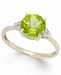 Peridot (2 ct. t. w. ) and Diamond Accent Ring in 14k Gold