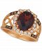 Le Vian Rhodolite Garnet (3-1/5 ct. t. w. ) & Diamond (1/2 ct. t. w. ) Ring in 14k Rose Gold