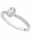 Diamond Oval Halo Engagement Ring (1/2 ct. t. w. ) in 14k White Gold
