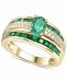 Emerald (1-7/8 ct. t. w. ) & Diamond (1/4 ct. t. w. ) Ring in 14k Gold