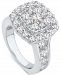 Diamond Square Halo Cluster Engagement Ring (4 ct. t. w. ) in 14k White Gold