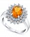 Citrine (1-5/8 ct. t. w. ) & White Topaz (1-1/4 ct. t. w. ) Halo Ring in Sterling Silver