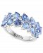 Effy Tanzanite Trillion Double Row Ring (3-1/3 ct. t. w. ) in Sterling Silver