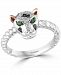Effy Diamond (1/10 ct. t. w. ) Panther Ring in Sterling Silver & Rose Gold-Plate