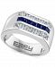 Effy Men's Blue Sapphire (7/8 ct. t. w. ) & White Sapphire (1-1/4 ct. t. w. ) Ring in Sterling Silver