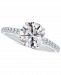 Portfolio by De Beers Forevermark Diamond Solitaire Round-Cut Pave Engagement Ring (3/4 ct. t. w. ) in 14k White Gold
