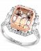 Effy Morganite (2-1/10 ct. t. w. ) & Diamond (3/8 ct. t. w. ) Ring in 14k Rose & White Gold