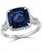Effy London Blue Topaz (5-1/3 ct. t. w. ) & Diamond (1/4 ct. t. w. ) Statement Ring in 14k White Gold