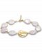 Cultured Freshwater Baroque Pearl (12mm) Bracelet in 14k Gold-Plated Sterling Silver