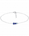 Giani Bernini Blue Cubic Zirconia Graduating Three Stone Chain Ankle Bracelet in Sterling Silver, Created for Macy's