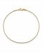Box Chain Anklet in 14k Yellow Gold