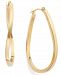 Twist Hoop Earrings in 10k Gold