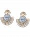 Mother-of-Pearl Two-Tone Fan Drop Earrings in Sterling Silver & 14k Gold-Plate