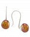 Cultured Freshwater Chocolate Baroque Pearl (11mm) Drop Earrings in Sterling Silver