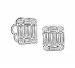 Diamond Baguette Cluster Stud Earrings (5/8 ct. t. w. ) in 14k White Gold