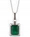 Le Vian Emerald (2-5/8 ct. t. w. ) & Diamond (1/4 ct. t. w. ) Adjustable Pendant Necklace in 14k White Gold