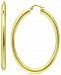Giani Bernini Oval Polished Hoop Earrings in 18k Gold-Plated Sterling Silver, 1-1/8", Created for Macy's