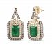 Le Vian New Emerald (1-3/8 ct. t. w. ) & Diamond (3/4 ct. t. w. ) Drop Earrings in 14k Gold