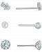 Giani Bernini 3-Pc. Set Cubic Zirconia, Hamsa Hand, & Polished Ball Stud Earrings in Sterling Silver, Created for Macy's