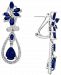 Effy Sapphire (4-5/8 ct. t. w. ) & Diamond (5/8 ct. t. w. ) Fancy Drop Earrings in 14k White Gold