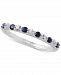 Sapphire (1/3 ct. t. w. ) & White Sapphire Ring (1/4 ct. t. w. ) in 14k White Gold