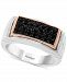 Effy Men's Black Sapphire Ring (3/4 ct. t. w. ) in Sterling Silver & 18k Rose Gold-Plate