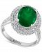 Effy Emerald (2-1/2 ct. t. w. ) & Diamond (5/8 ct. t. w. ) Ring in 14k White Gold