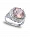 Pink Cubic Zirconia Double Pave Row Ring (7-1/2 ct. t. w. ) In Sterling Silver