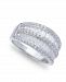Cubic Zirconia Pave Baguette Ring (2-1/8 ct. t. w) in Sterling Silver