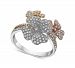 Effy Diamond Tri-Tone Flower Ring in 14k Gold (5/8 ct. t. w. )