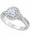 Diamond Flower Halo Engagement Ring (1-1/2 ct. t. w. ) in 14k White Gold