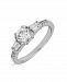 Diamond Engagement Ring (1 ct. t. w. ) with Tapered Baguettes in 14K White Gold
