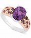 Enchanted Disney Fine Jewelry Amethyst (2-1/20 ct. t. w. ) & Diamond Accent Ariel Ring in Sterling Silver & 14k Rose Gold