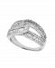 Diamond Baguette Intersecting Band Ring (1 ct. t. w. ) in 14K White Gold