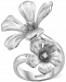 Effy Diamond Flower Statement Ring (1/10 ct. t. w. ) in Sterling Silver