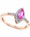 Pink Sapphire (7/8 ct. t. w. ) & Diamond (1/5 ct. t. w. ) Ring in 14k Gold
