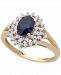 Sapphire (7/8 ct. t. w. ) & Diamond (1/4 ct. t. w. ) Statement Ring in 14k Gold