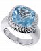Blue Topaz Rope-Inspired Statement Ring (8-1/2 ct. t. w. ) in Sterling Silver
