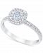 Diamond Halo Cluster Diamond Engagement Ring (3/8 ct. t. w. ) in 14k White Gold