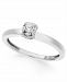 Diamond Solitaire Side Heart Promise Ring (1/10 ct. t. w. ) in 10k White Gold