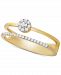 Wrapped Diamond Cluster Double Ring (1/6 ct. t. w. ) in 14k Gold, Created for Macy's