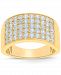 Men's Diamond Cluster Ring (2 ct. t. w. ) in 10k White or Yellow Gold