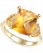Citrine (4-1/4 ct. t. w. ) & White Topaz (1/4 ct. t. w. ) Statement Ring in 14k Gold-Plated Sterling Silver