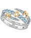 Swiss Blue Topaz Mom Wrap Ring (3/4 ct. t. w. ) in Sterling Silver & 14k Gold-Plate